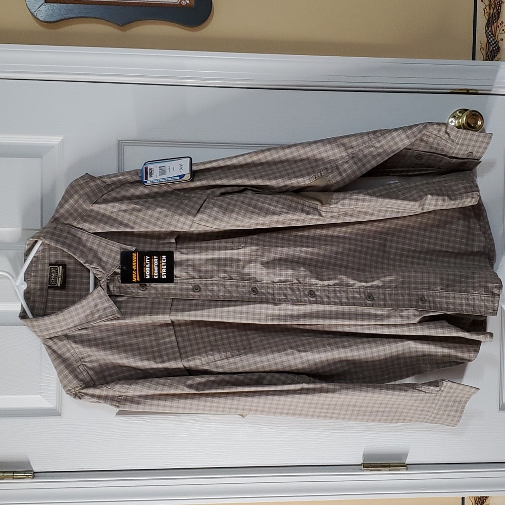 CE Schmidt Workwear Plaid Max-Range Long Sleeve Shirt 3XL NWT